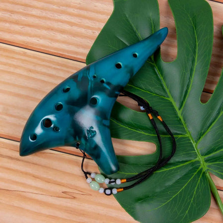 Ocarina12 Tones Alto C Ceramic Ocarina &ndash; With Song Book