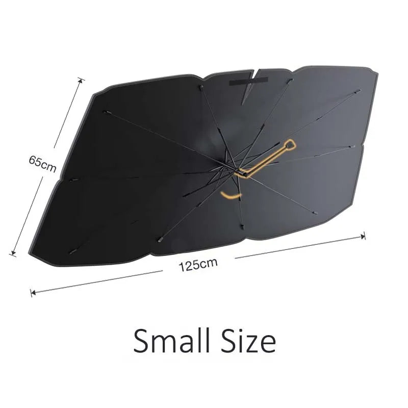 HELLOLEIBOO Foldable Car Sunshade Umbrella for Ultimate Heat and UV Protection Small Size