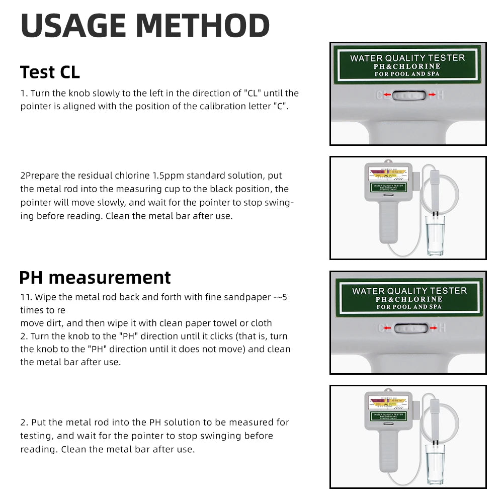 PC-102 &ndash; 2 in 1 PH Chlorine Meter for Pool and Aquarium