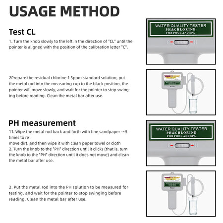 PC-102 &ndash; 2 in 1 PH Chlorine Meter for Pool and Aquarium