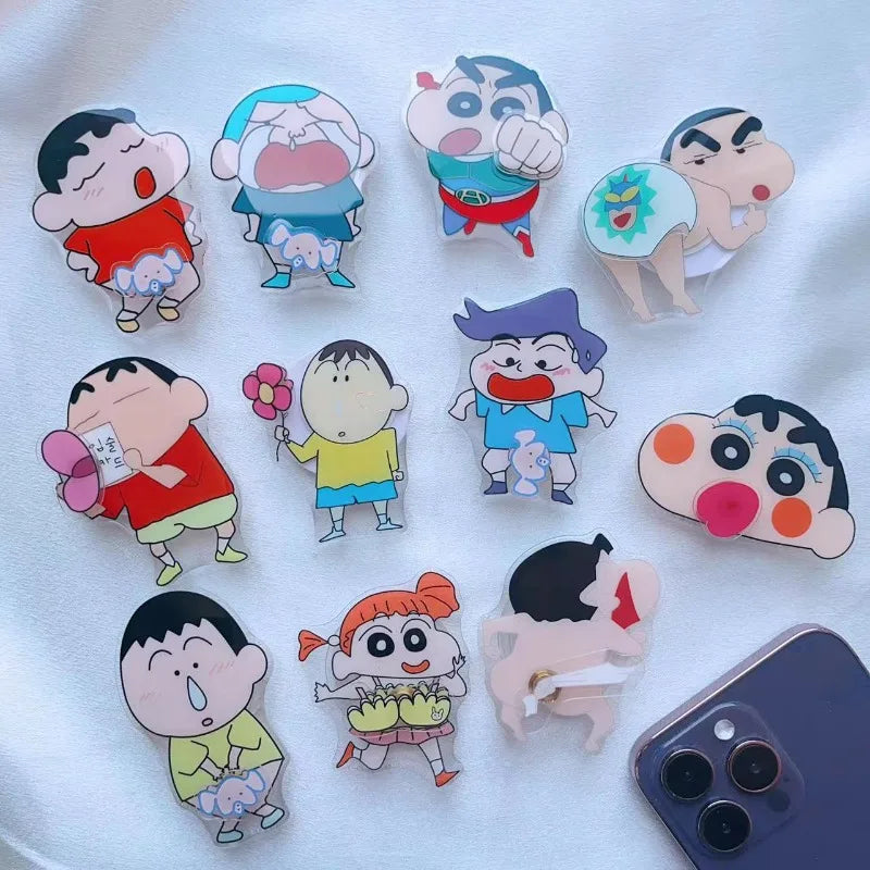 Crayon Shin-chan 3D Cute Cartoon Phone Socket Folding Holder