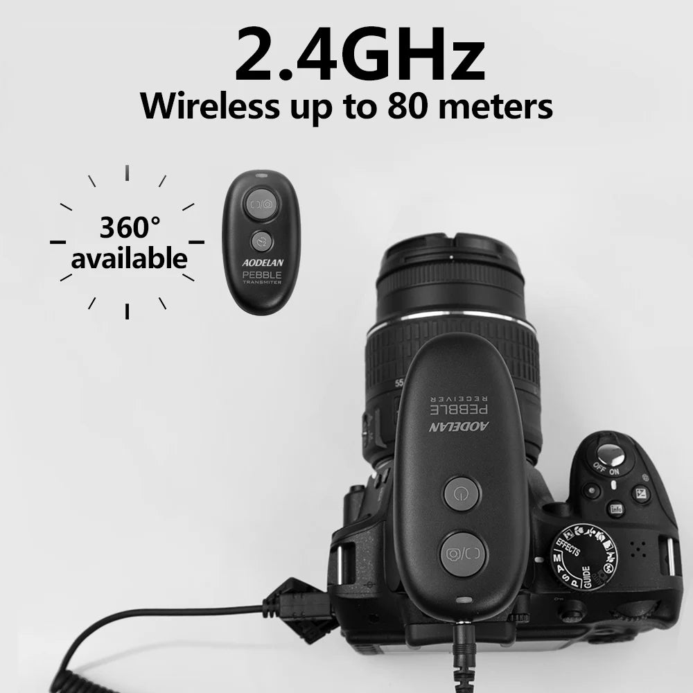 AODELAN Wireless Shutter Release Remote for Canon, Nikon, Fujifilm