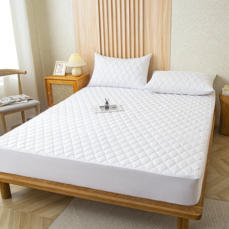 Waterproof Throw Mattress Cover &ndash; Superior Protection and Comfort White / 90x200x30cm