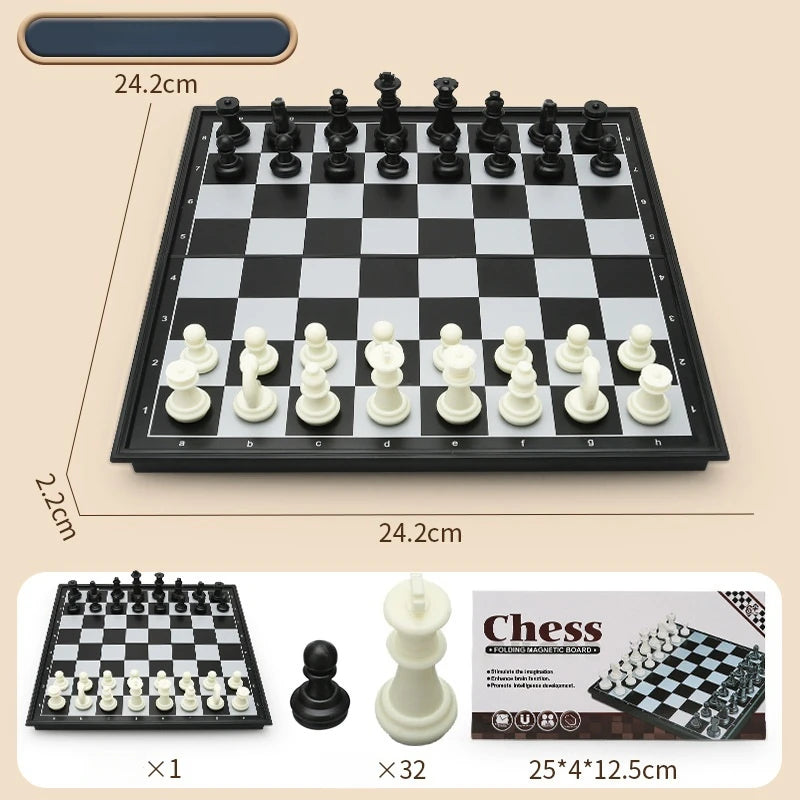 Magnetic 9-In-1 Board Game Table &ndash; Family Fun For All Magnetic chess