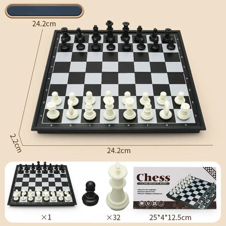 Magnetic 9-In-1 Board Game Table &ndash; Family Fun For All Magnetic chess