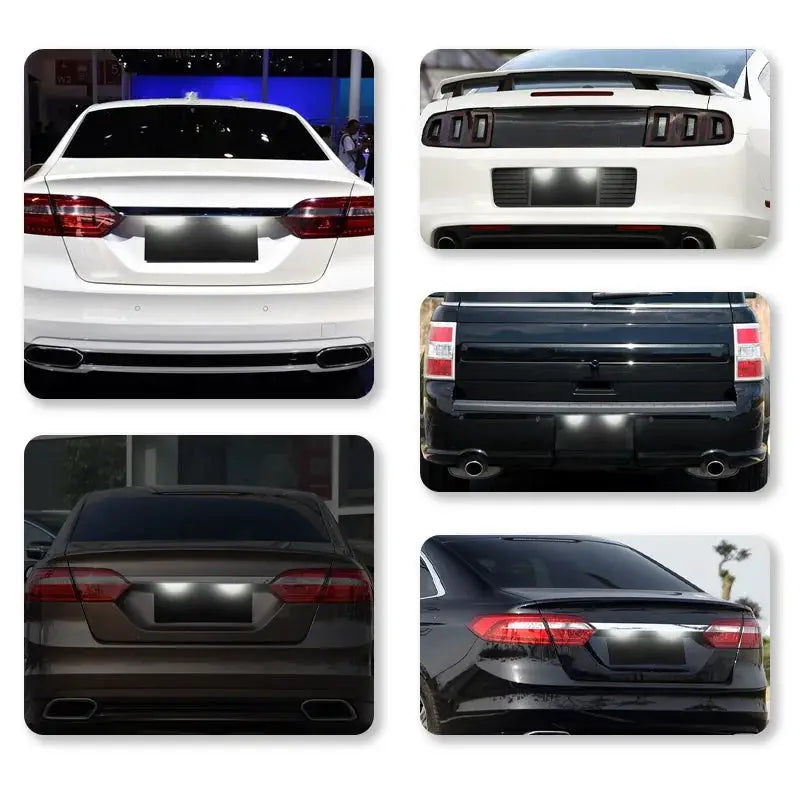 1 Pair License Plate LED Light For Ford Mustang Focus Flex Fusion Taurus Lincoln Mercury Milan Universal Easy Install Lamp by InterCyprus Trading Ltd