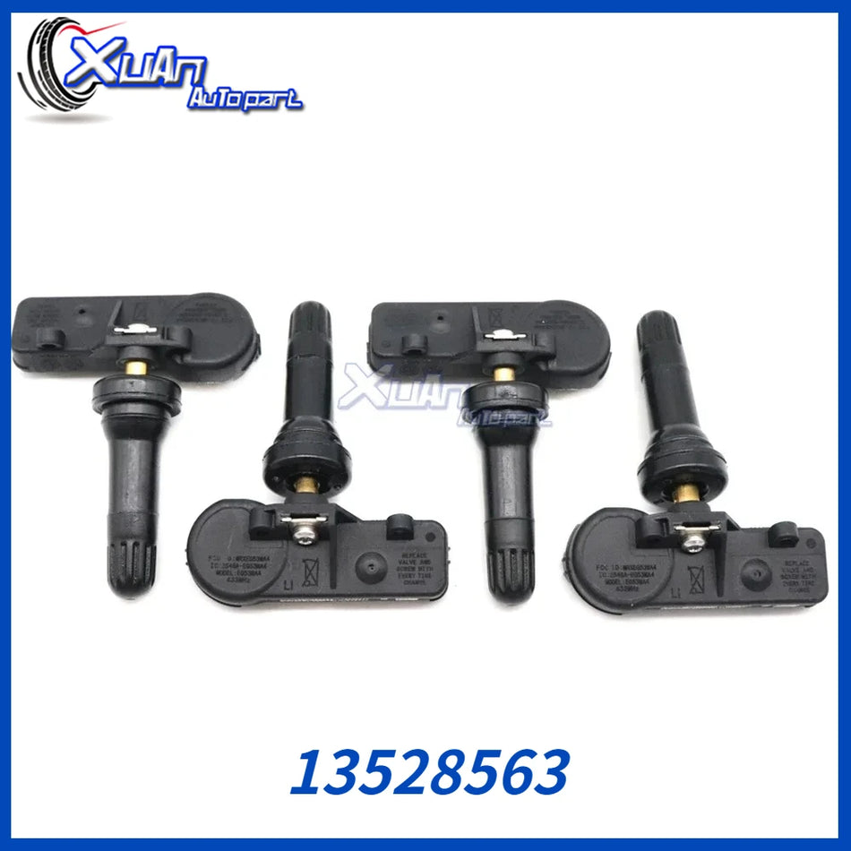 TPMS Tire Pressure Sensor for Chevrolet Silverado 1500 2019-2021, 433MHz, Part 13528563, Direct-Fit Replacement