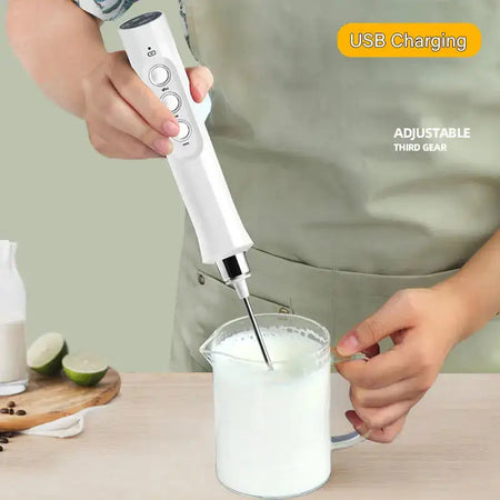 3 In 1 Portable Electric Milk Frother Handheld Mixer