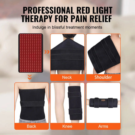 Red Light Therapy Pad With 264 LEDs 10Hz Pulse For Pain