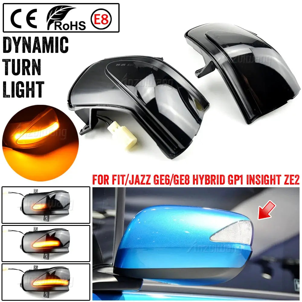 LED Dynamic Turn Signal Lights for Honda Fit Jazz GE 2009-2014 by InterCyprus Trading Ltd