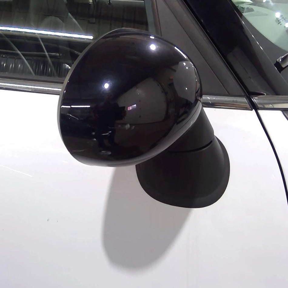 Zwei Stück glänzende schwarze Spiegelabdeckung für Mini R55 R56