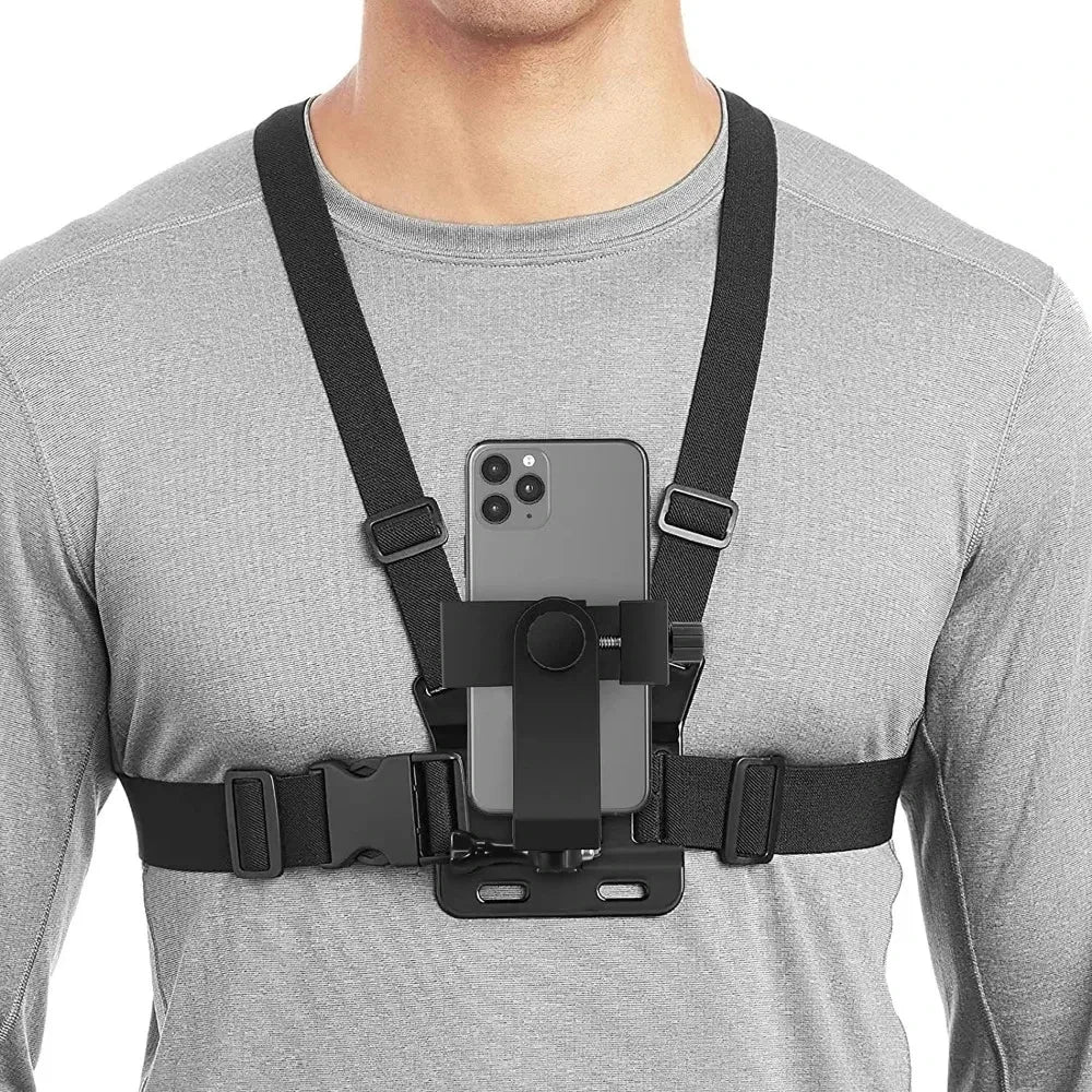 Phone Clip Holder with Chest Strap