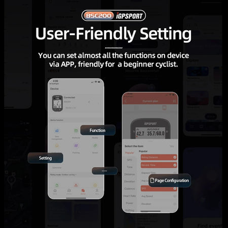 iGPSPORT BSC200 &ndash; Wireless Waterproof GPS Cycling Computer