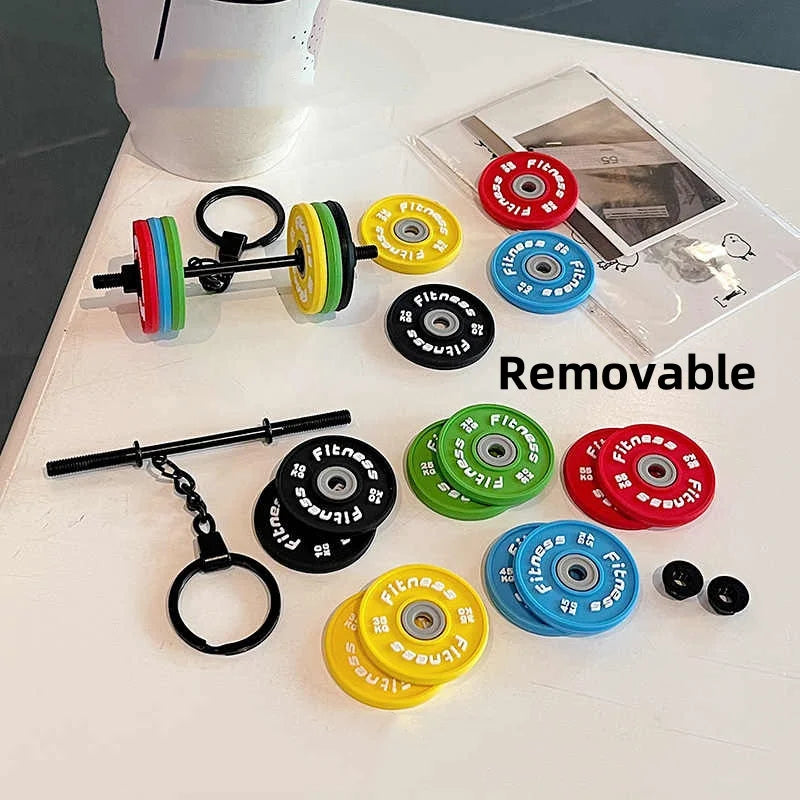 2025 Barbell Keychain - Silicone Dumbbell Gifts for Gym Lovers