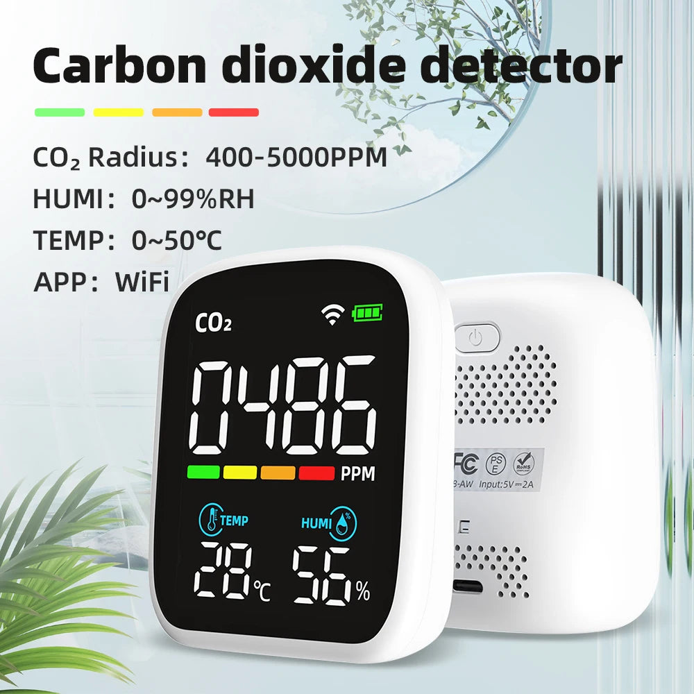 Portable WIFI Air Quality Tester &ndash; App Control PM2-5 CO2