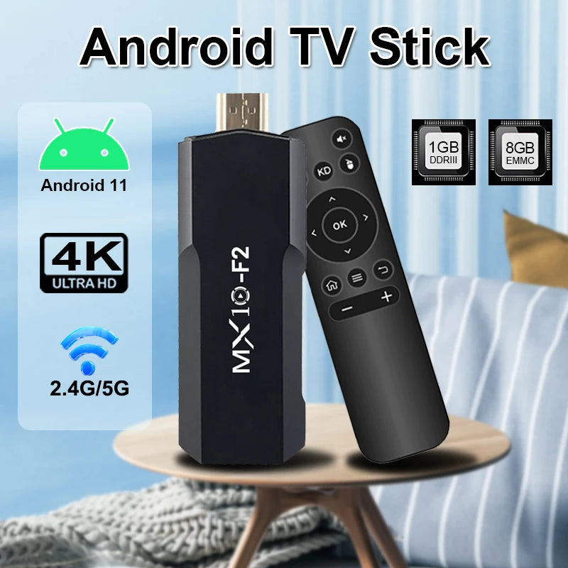Czterordzeniowy Smart TV Stick 4K z 1GB, 8GB i Pilotem na Podczerwień