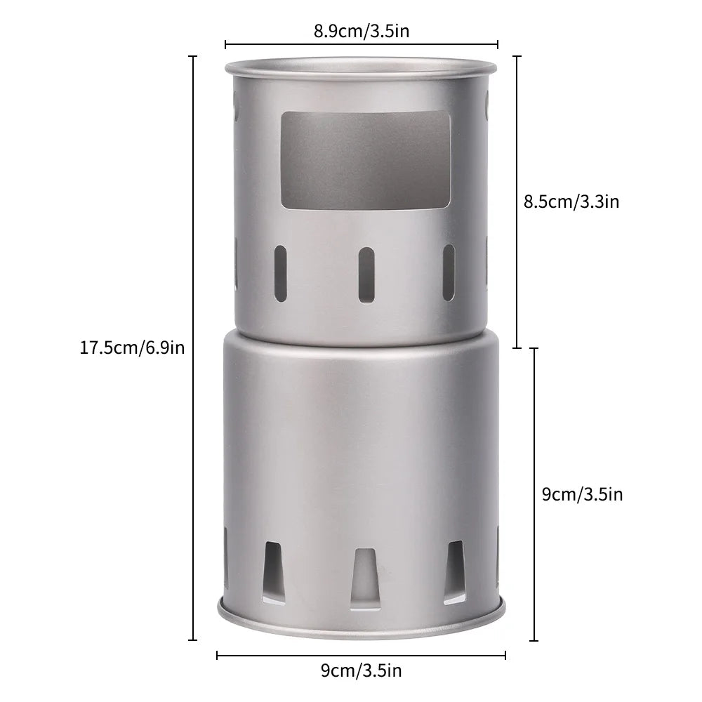Portable Wood Burning Folding Stove &ndash; Ultra Lightweight Silver