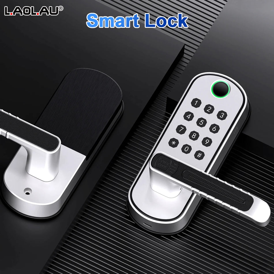 Smart Fingerprint Door Lock with WiFi, Digital Touchscreen, NFC, IP67 Waterproof, TTLOCK App, Includes 2 IC Cards