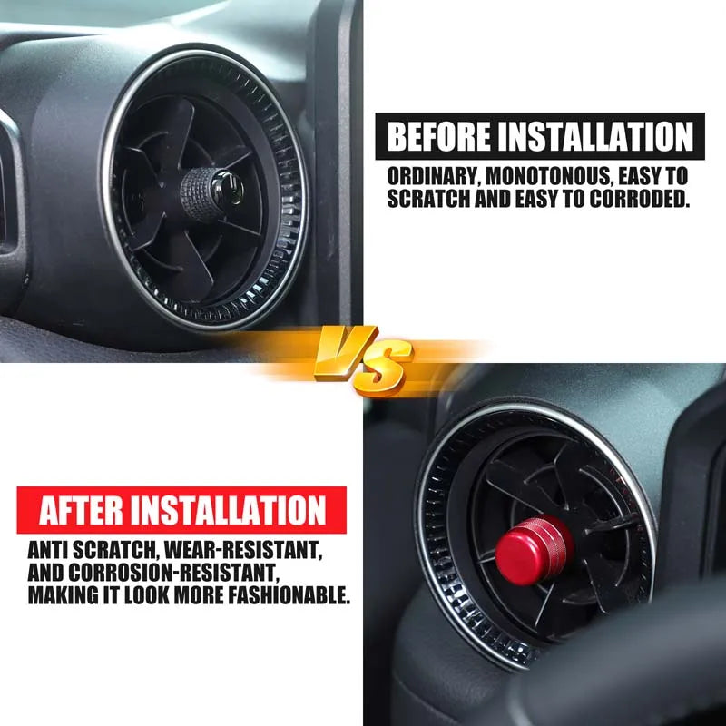 Κάλυμμα Ράβδου Εξόδου Αέρα Εμπρός Κόκκινο Αλουμινίου για Toyota Prado 250