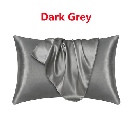 Nordic Pure Emulation Silk Pillowcase &ndash; Luxurious Comfort and Elegant Design Dark Grey / 1PCx51x76cm(20x30in)