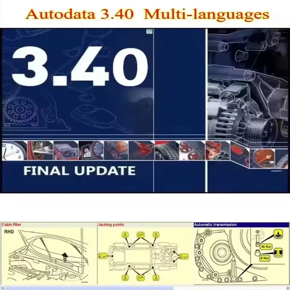 Automobilių diagnostikos programinės įrangos rinkinys su Haynes Pro 2015, AutoData 3.40/3.41, Vivid