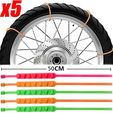 5-1pcs Anti-Skid Snow Chains &ndash; Emergency Tire Chain Tool