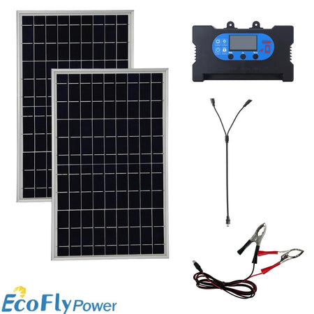 EcoFlyPower 20W 18V Outdoor Solar Charger &ndash; High Efficiency Power for Camping and Travel
