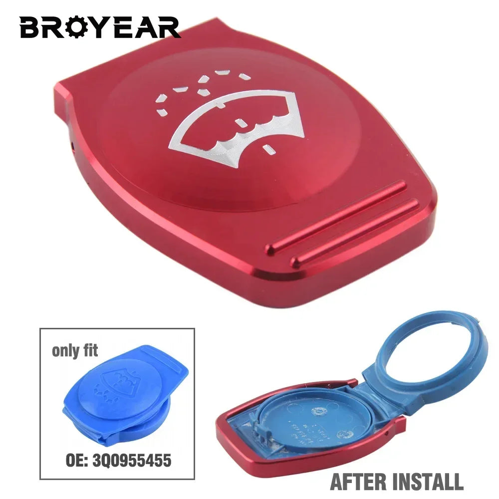 Aluminum Washer Fluid Reservoir Cap For VW Audi Porsche 3Q0955455 by InterCyprus Trading Ltd