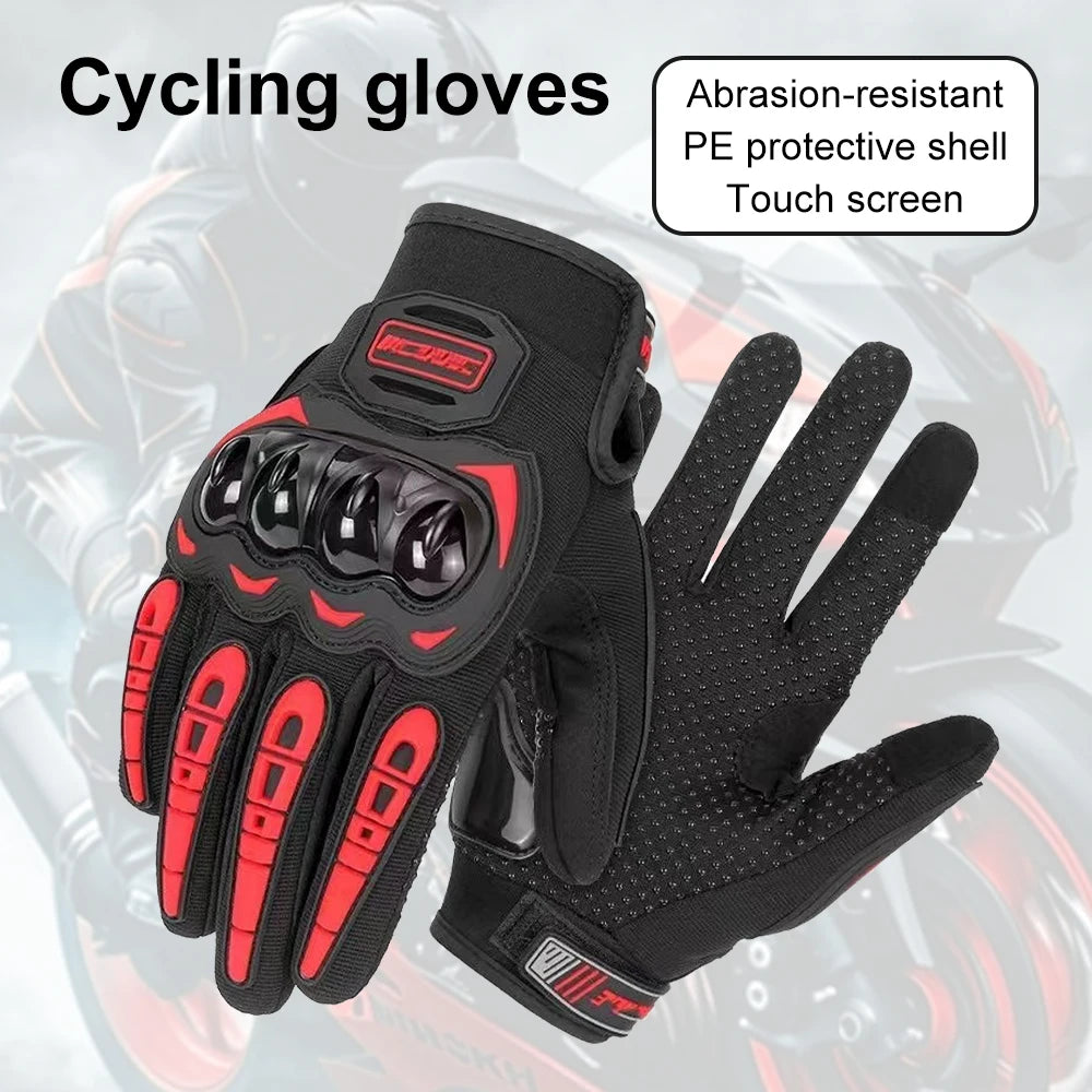 Breathable Full Finger Motorcycle Gloves for Men and Women
