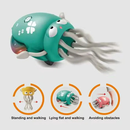 Dancing Squid Interactive Toy with Music, Lights &amp; Obstacle Avoidance | Rechargeable Gift for Kids