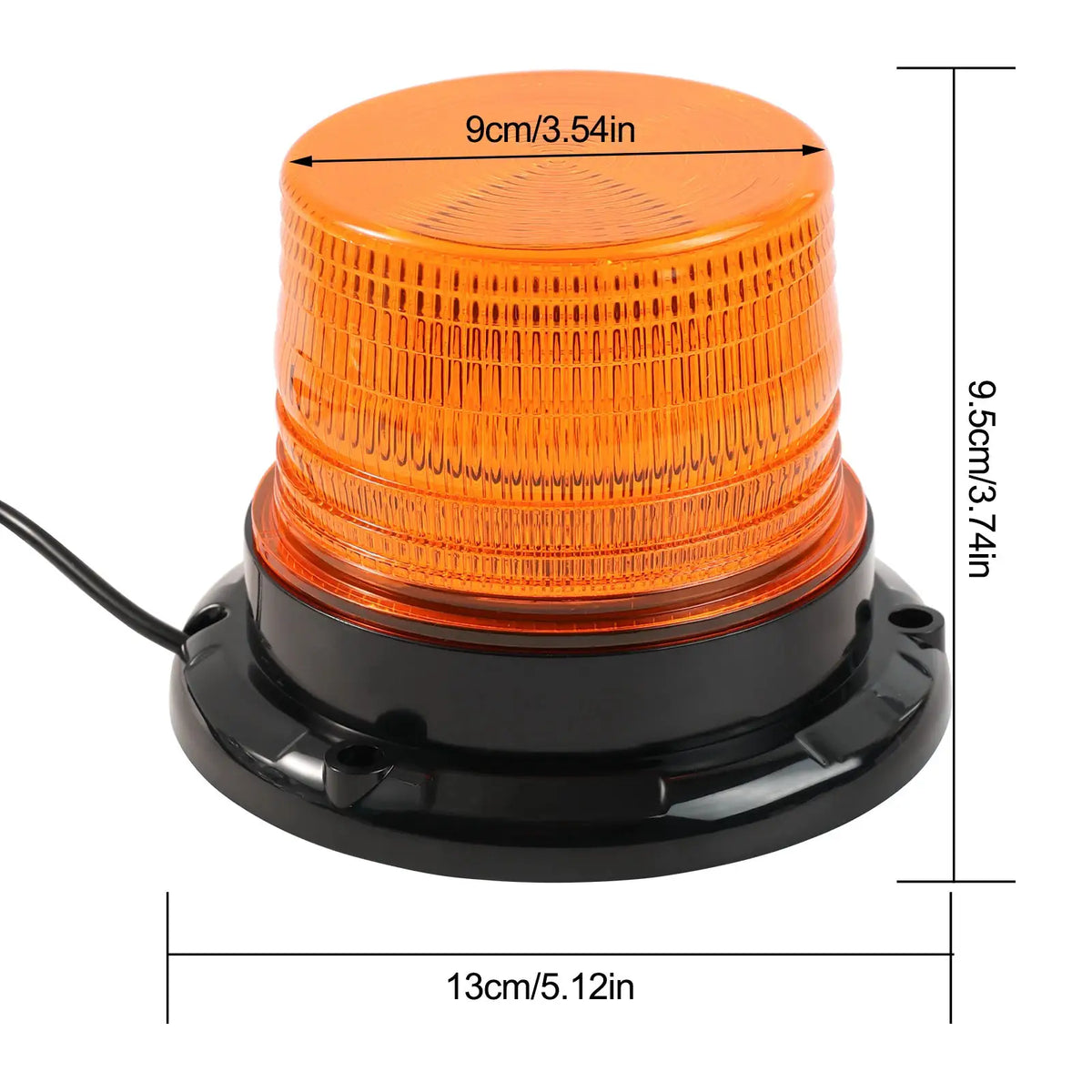 Magnetic Base LED Amber Emergency Strobe Light Car Roof Flashing Hazard Warning Light 12V/24V Vehicle Safety Beacon Lamp by InterCyprus Trading Ltd