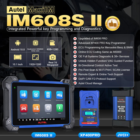 Autel MaxiIM IM608S II &ndash; XP400 PRO Included, J2534 ECU