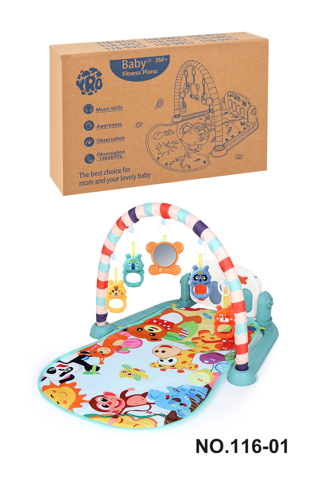 Multifunctional Fitness Frame Baby Activity Gym &ndash; Educational Crawling Play Mat 116-01
