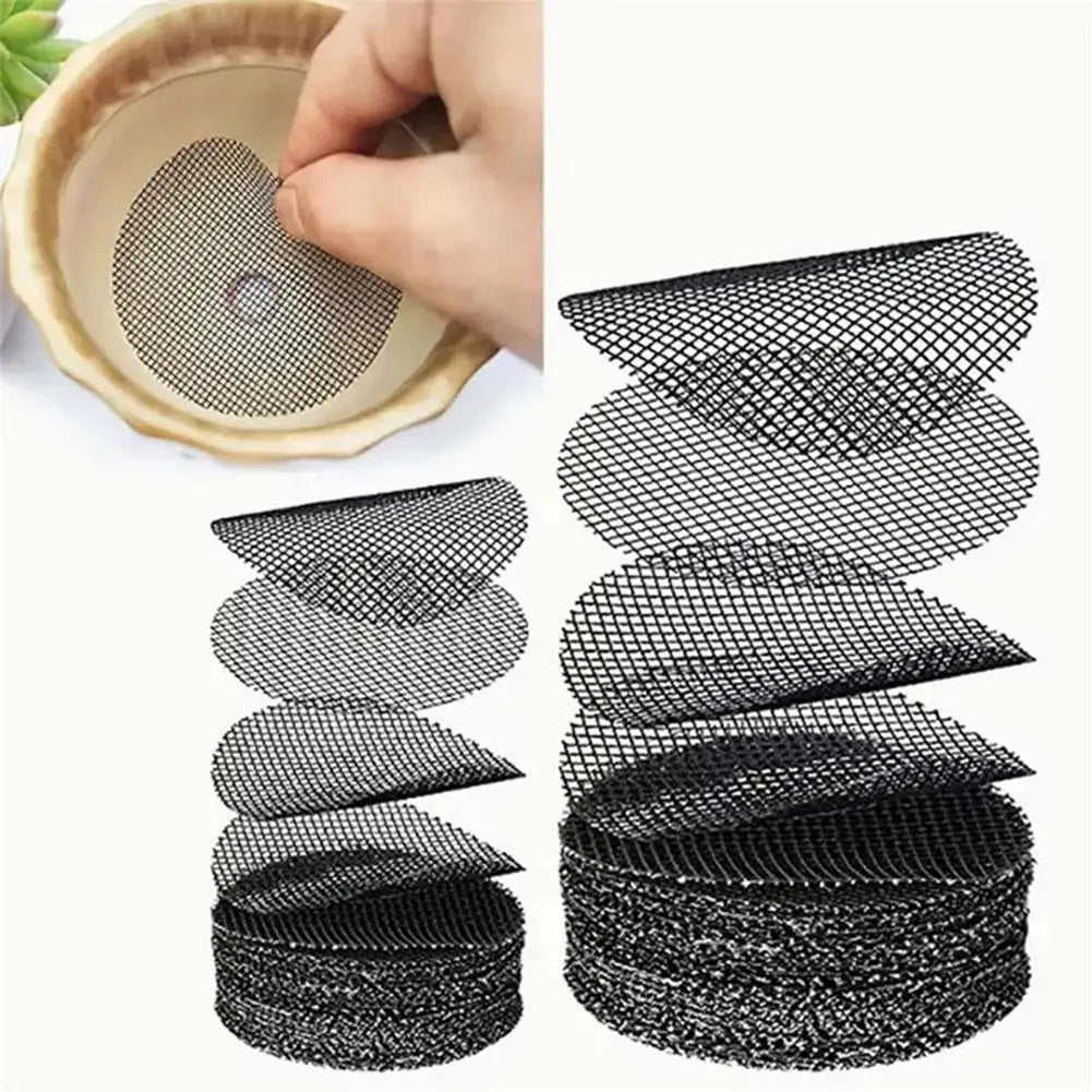 50PCS Flower Pot Mesh Pads &ndash; Prevent Soil Loss with Durable Drainage Screens