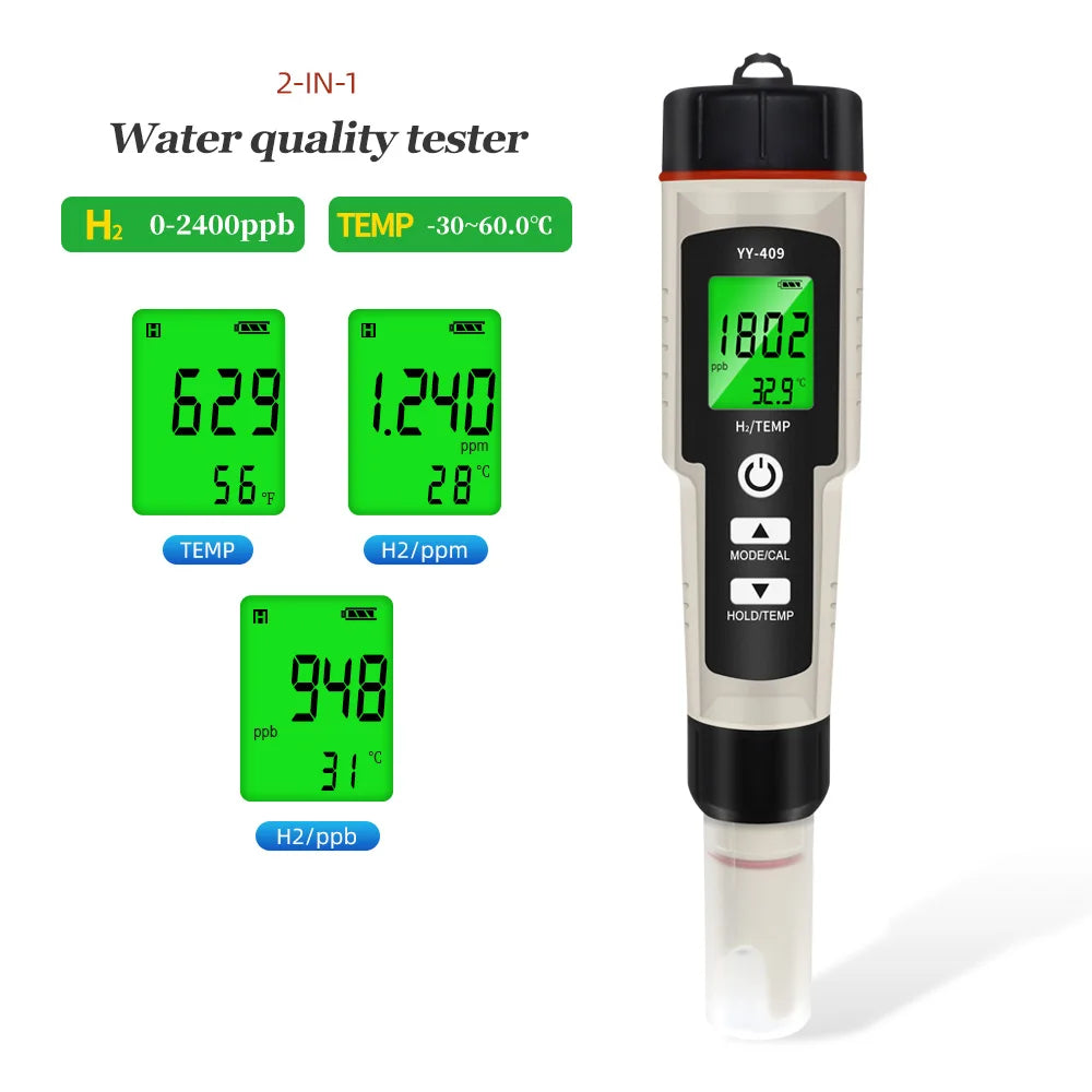 2 3 4 in 1 PH Meter ORP H2 Temp Tester &ndash; High Accuracy 2 in 1