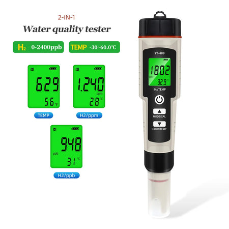 2 3 4 in 1 PH Meter ORP H2 Temp Tester &ndash; High Accuracy 2 in 1