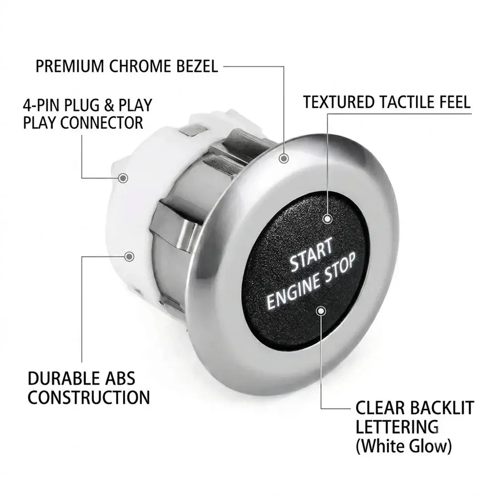 Engine Start Stop Switch Push Button for Land Rover Discovery 4 LR4 Range Rover Sport 2010-2016 LR014015 by InterCyprus Trading Ltd