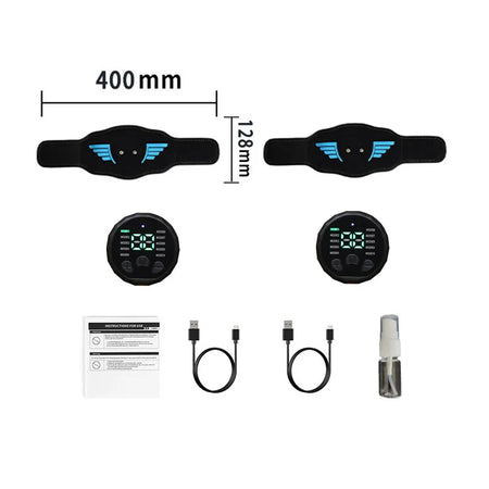 EMS Abdominal Toning Belt - Unisex Electric Muscle Stimulator for Home Fitness 2arm straps