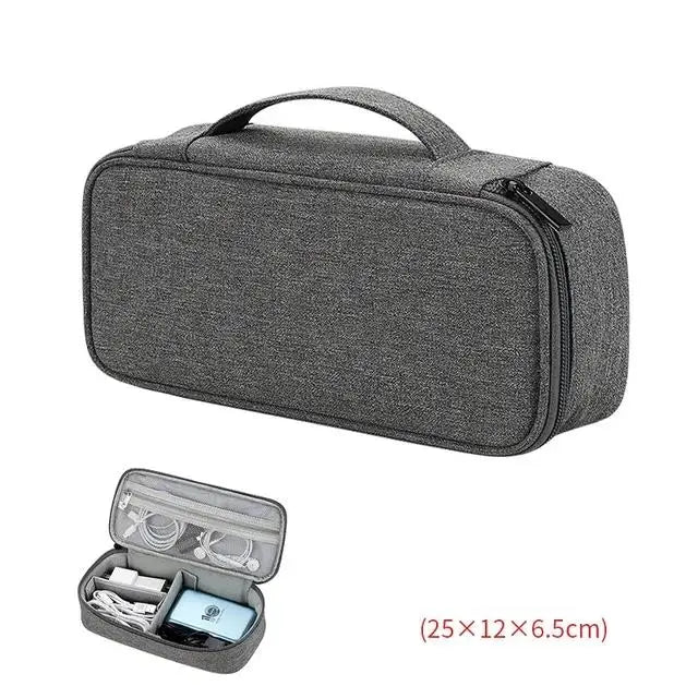 Fashion Organizer Bag Pouch &ndash; Waterproof Travel Case Deep Grey - L