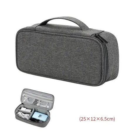 Fashion Organizer Bag Pouch &ndash; Waterproof Travel Case Deep Grey - L