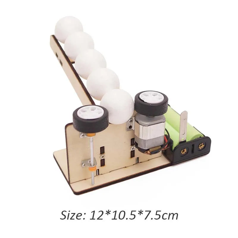 DIY Eco-Friendly Wooden STEM Science Kit: Pitching Machine Puzzle for Kids&rsquo; Educational and Experimental Play