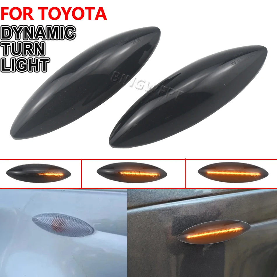 Señal de giro dinámica LED marcador lateral para Toyota Yaris NLP10 SCP10 SCP12