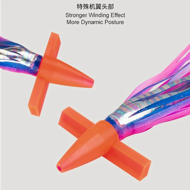 18cm/23cm Trolling Skirt Tuna Lures - Biomimetic Squid Bait for Sea Fishing