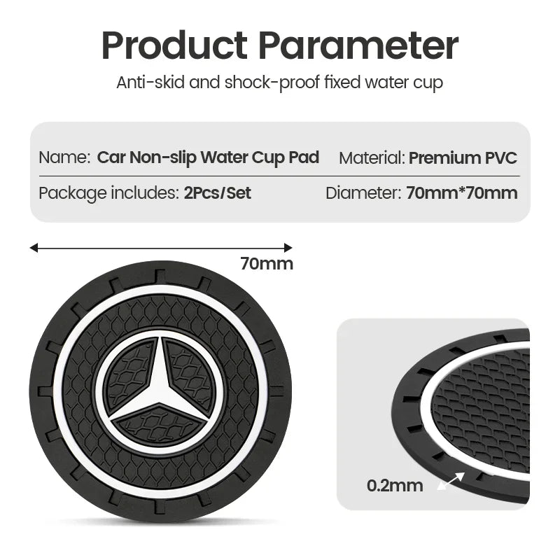 SSZ Car Cup Holder Coaster &ndash; Non Slip Interior Accessory for Mercedes Benz