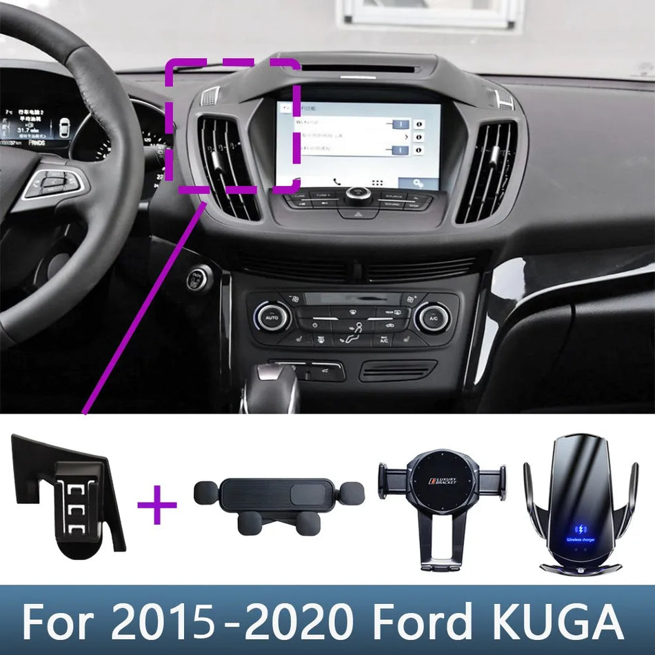 För Ford Kuga 2015 2020 Trådlös Laddning Bil Telefonhållare