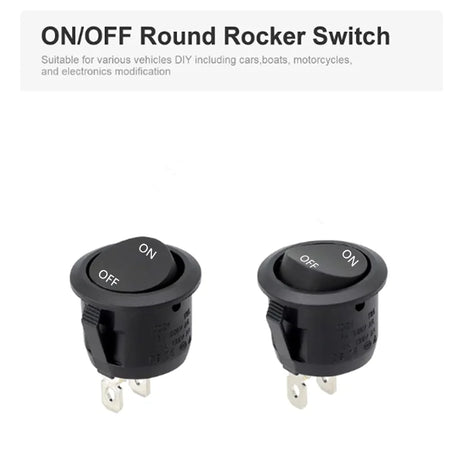 12V Round Rocker Switch &ndash; Reliable Power Control for Automotive and Marine Use