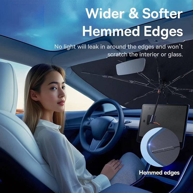 Baseus Windshield SunShade Umbrella &ndash; Durable Hemmed Edges