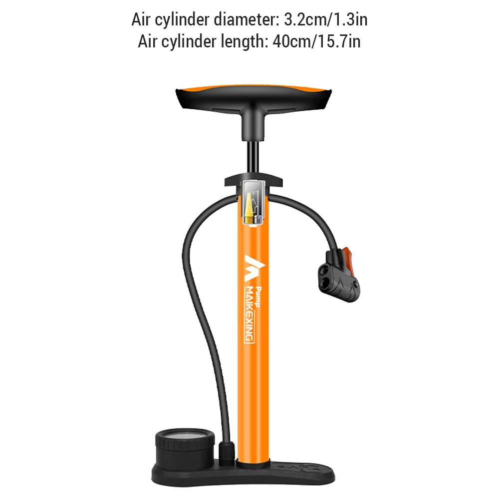 Bike Pump With Gauge - Multi Functional Inflator 160 PSI Pump
