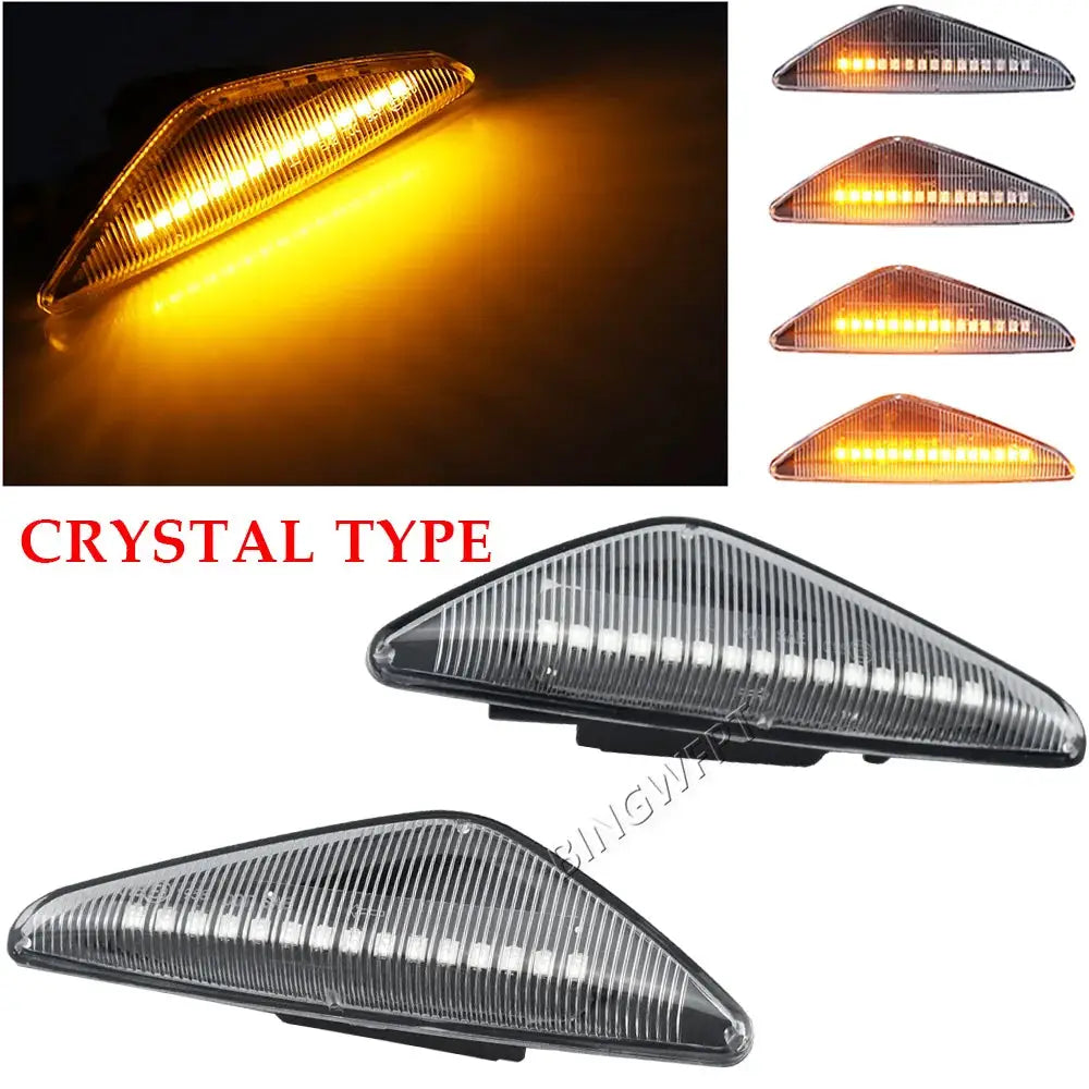 2PCS LED Side Marker Signal Light For BMW X5 E70 X6 E71 E72 X3 F25 Clear/Smoke Dynamic Flowing Sequential Blinker Lamp by InterCyprus Trading Ltd