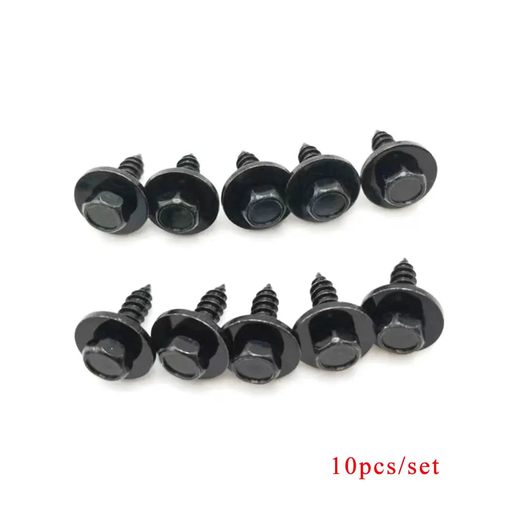 Hex Head Bolts With Washers Black ST4.8x16 For BMW 1 3 5 X1 X3 X5 by InterCyprus Trading Ltd